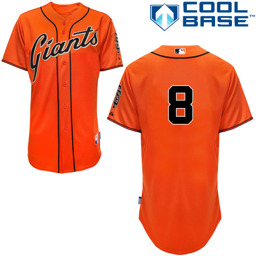 Hunter Pence #8 Youth Baseball Jersey-San Francisco Giants Authentic Orange MLB Jersey